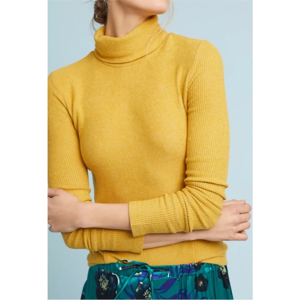 Anthropologie Saturday Sunday Brushed Fleece Turtleneck Long Sleeve S